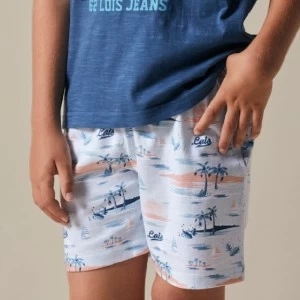 Pijama infantil sin magas estampado