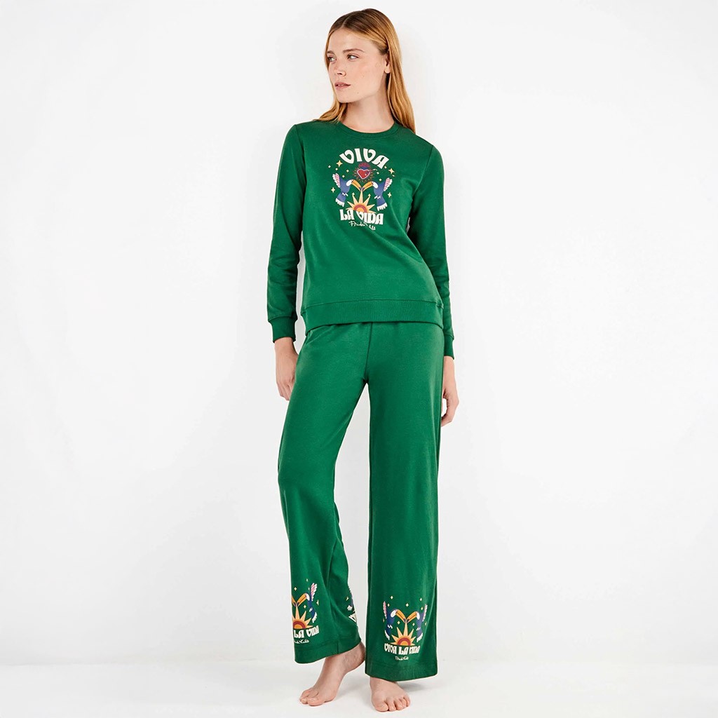 Pijama mujer manga larga "Viva la vida"