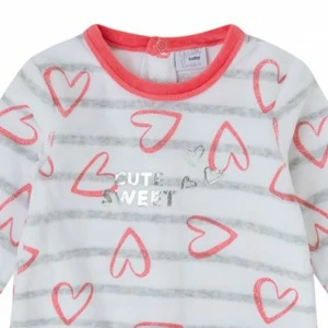 Pelele beb&eacute; terciopelo estampado corazones