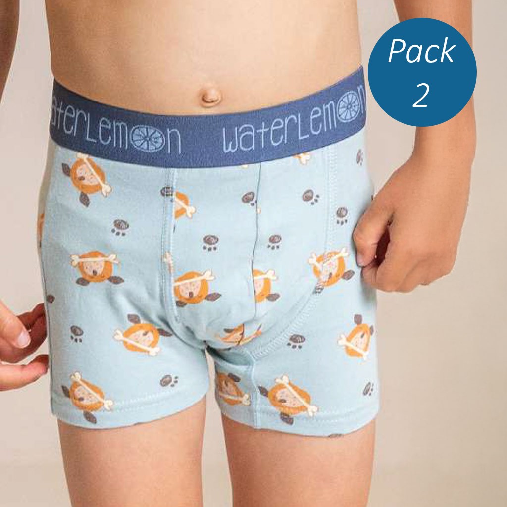 Boxer infantil algodón pack 2 estampado goma vista