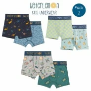 Boxer infantil algod&oacute;n pack 2 estampado goma vista