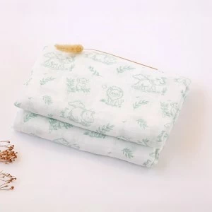 Muselina bambu 120 x 120 coleccion verde en saco