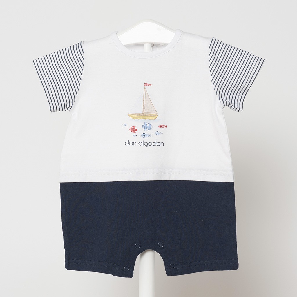 Pelele bebé manga corta diseño marinero