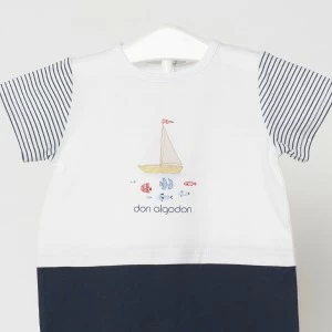 Pelele beb&eacute; manga corta dise&ntilde;o marinero