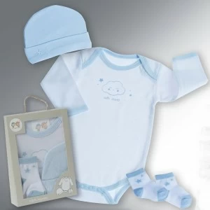 Set regalo bebe con body, calcetines y gorrito