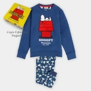 Pijama ni&ntilde;o algod&oacute;n con dibujo Snoopy