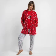 Bata mujer coralina estampada Snoopy