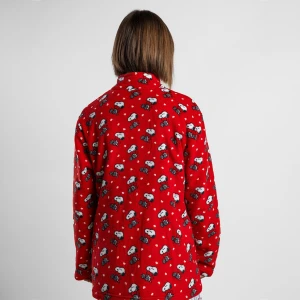 Bata mujer coralina estampada Snoopy
