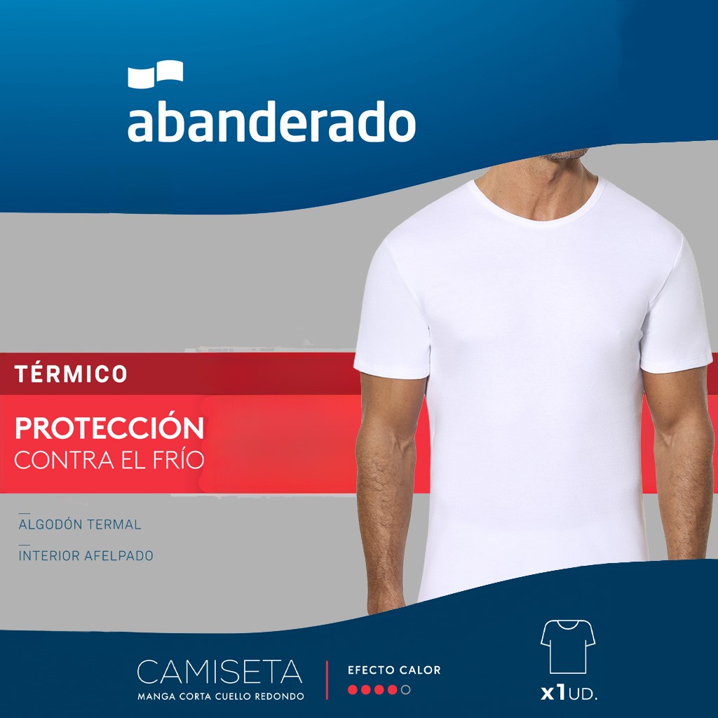 Camiseta cuello redondo interlock liso termal