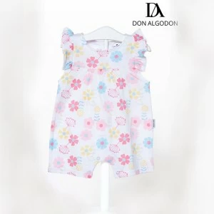Pelele bebe sin magas estampado flores