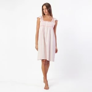 Camis&oacute;n mangas volante mujer algod&oacute;n estampado