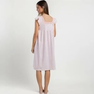 Camis&oacute;n mangas volante mujer algod&oacute;n estampado
