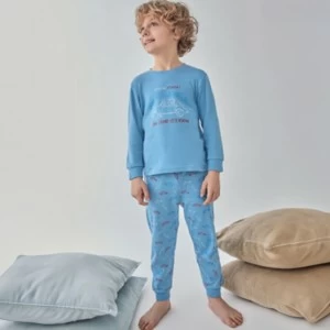 Pijama infantil algod&oacute;n ni&ntilde;o manga larga 