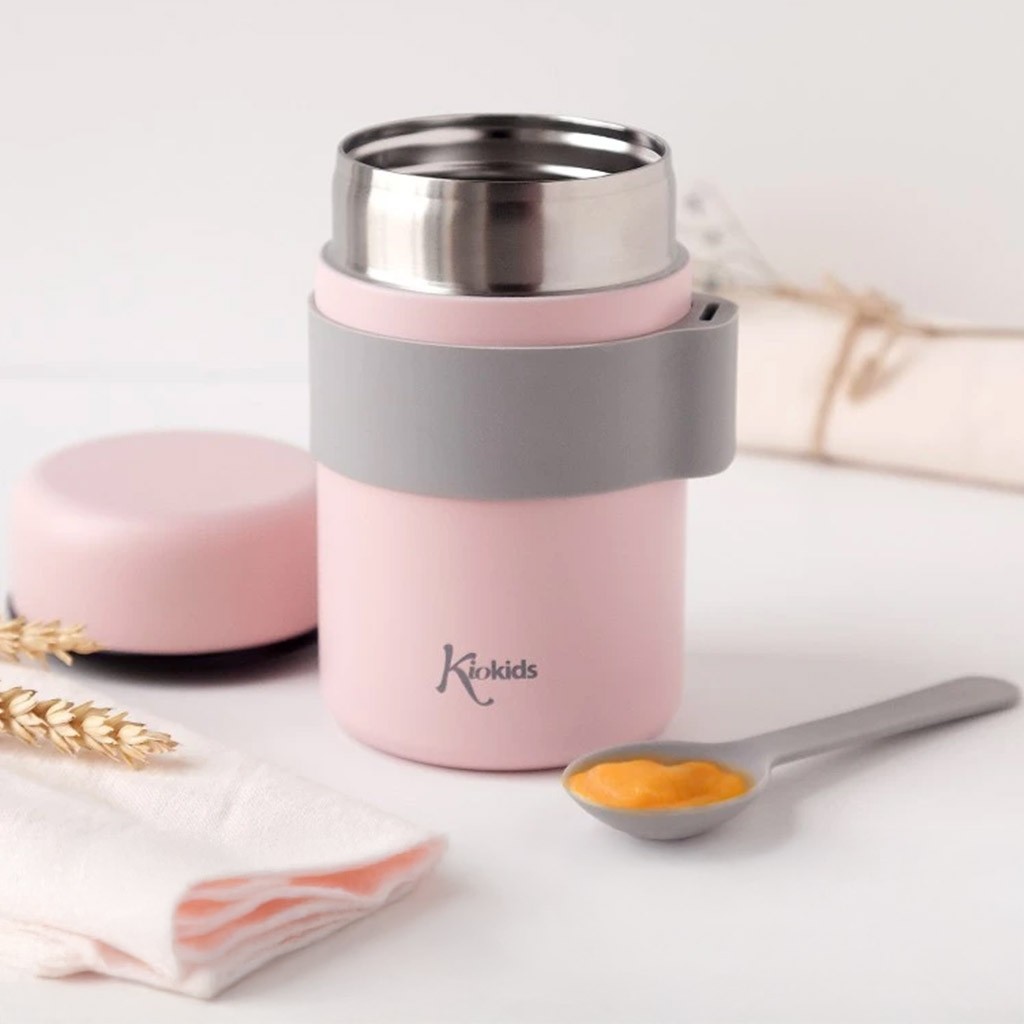 Termo papillero bebe con cuchara colección rosa