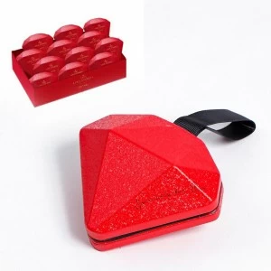 Tanga encaje burdeos en caja diamante