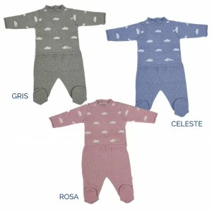 Conjunto bebe de punto de algodon 2 piezas