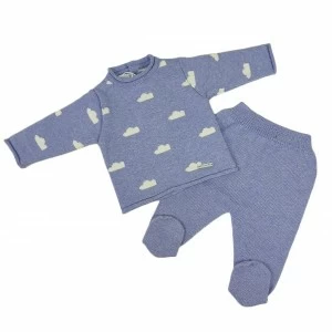 Conjunto bebe de punto de algodon 2 piezas