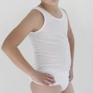 Conjunto comunion ni&ntilde;o slip y camiseta tirante