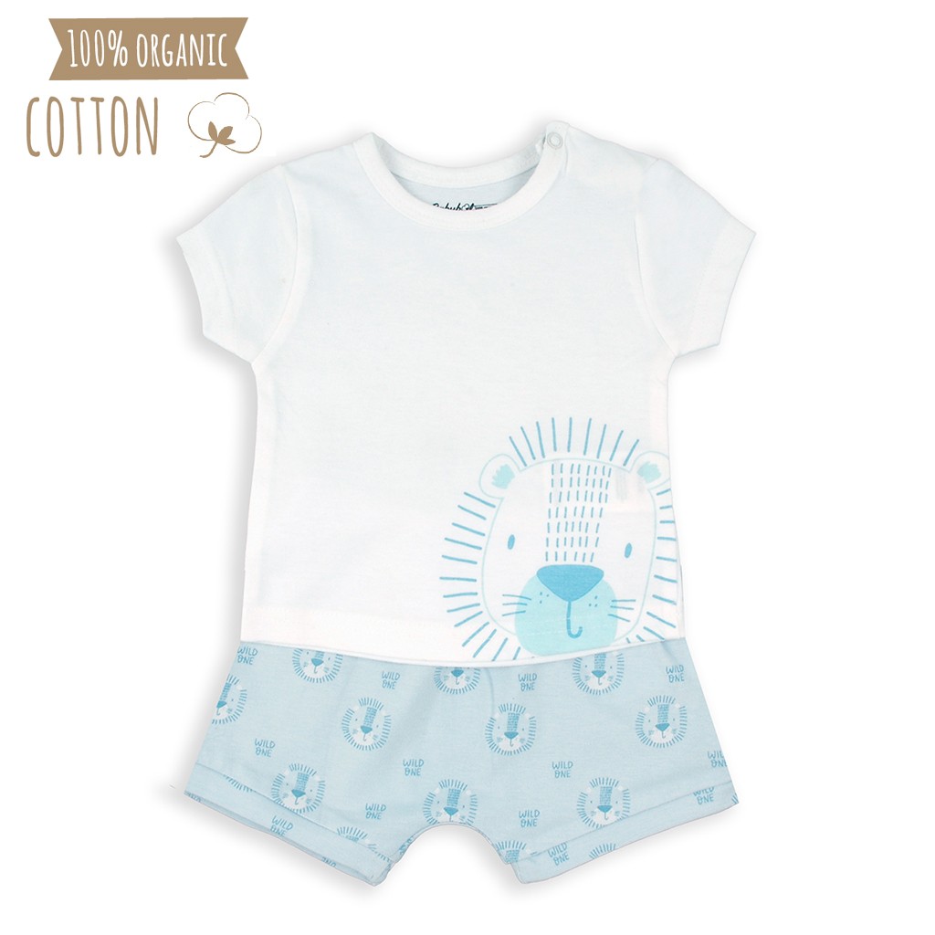 Conjunto bebe leoncito 2 piezas algodón orgánico