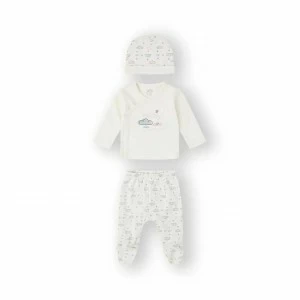 Conjunto interior bebe 3 piezas nubes