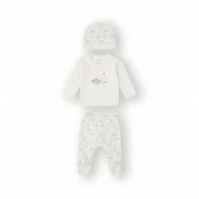 Conjunto interior bebe 3 piezas nubes