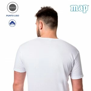 Camiseta manga corta y cuello pico jersey