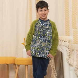 Pijama ni&ntilde;o manga larga coralina