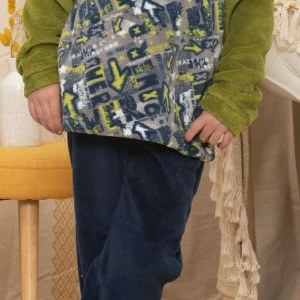 Pijama ni&ntilde;o manga larga coralina