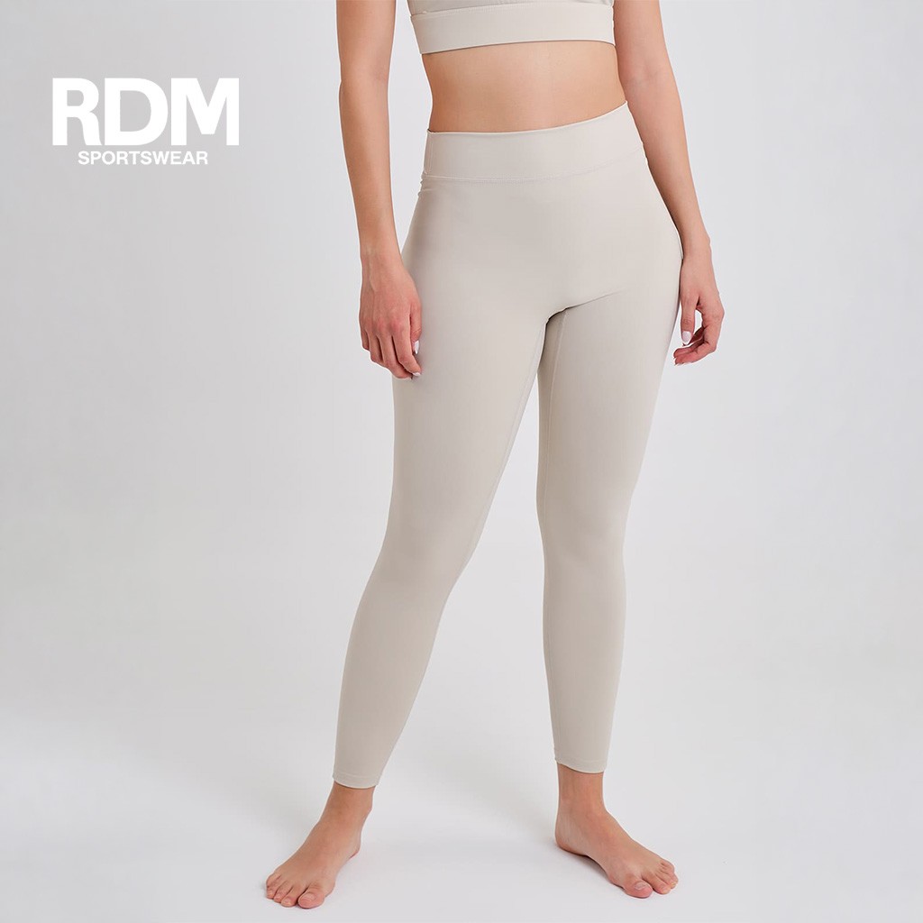 Leggins largo deportivo cintura alta beige 