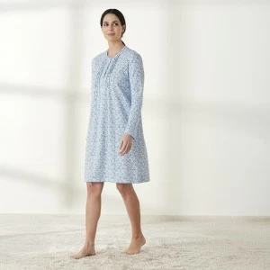 Camis&oacute;n mujer estampado flores celeste