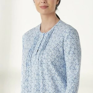 Camis&oacute;n mujer estampado flores celeste