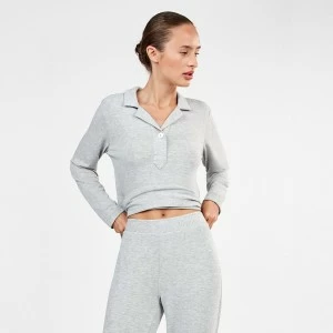 Pijama mujer tejido liso cuello botones