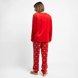 Pijama rojo mujer aterciopelado Snoopy