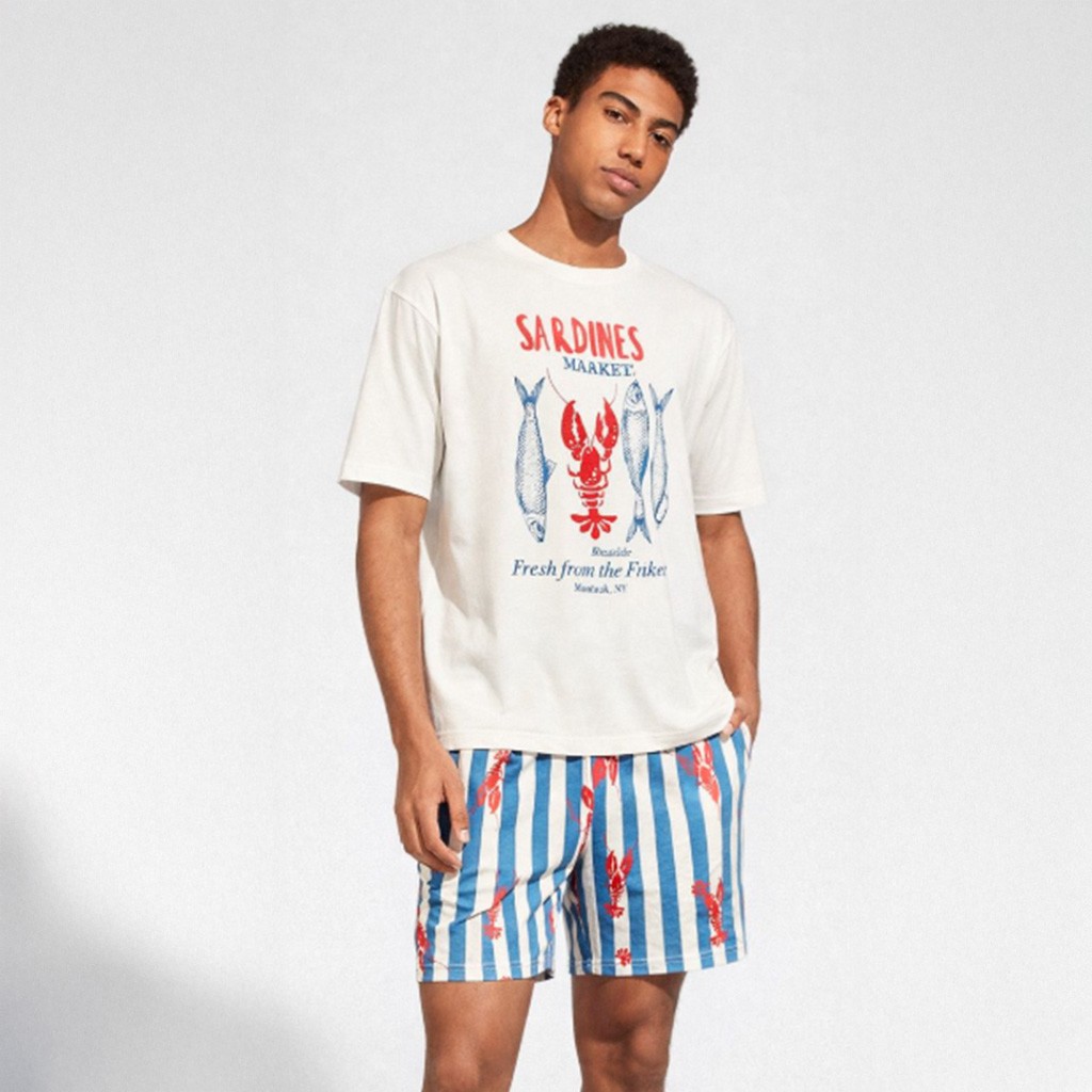 Pijama hombre algod&oacute;n estampado Sardines & Co