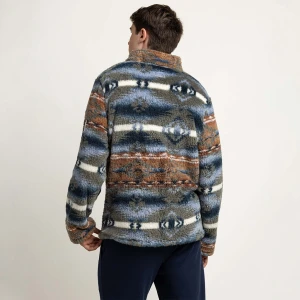 Bata corta hombre cremallera estampada