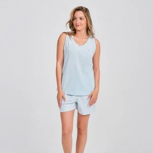 Pijama mujer algod&oacute;n cuello pico
