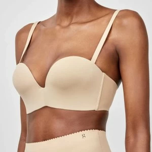 Sujetador sin tirantes push up aros policarbonato