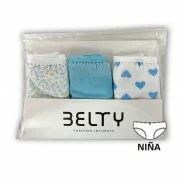 Braga ni&ntilde;a algod&oacute;n el&aacute;stico x3 estampada