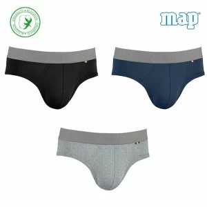 Slip hombre algod&oacute;n org&aacute;nico el&aacute;stico pack x3