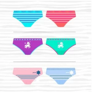 Braga bikini ni&ntilde;a sin costuras algod&oacute;n pack2