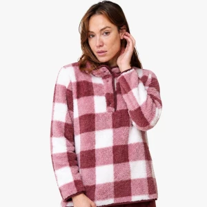 Pijama mujer manga larga coralina cuadros