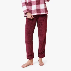 Pijama mujer manga larga coralina cuadros
