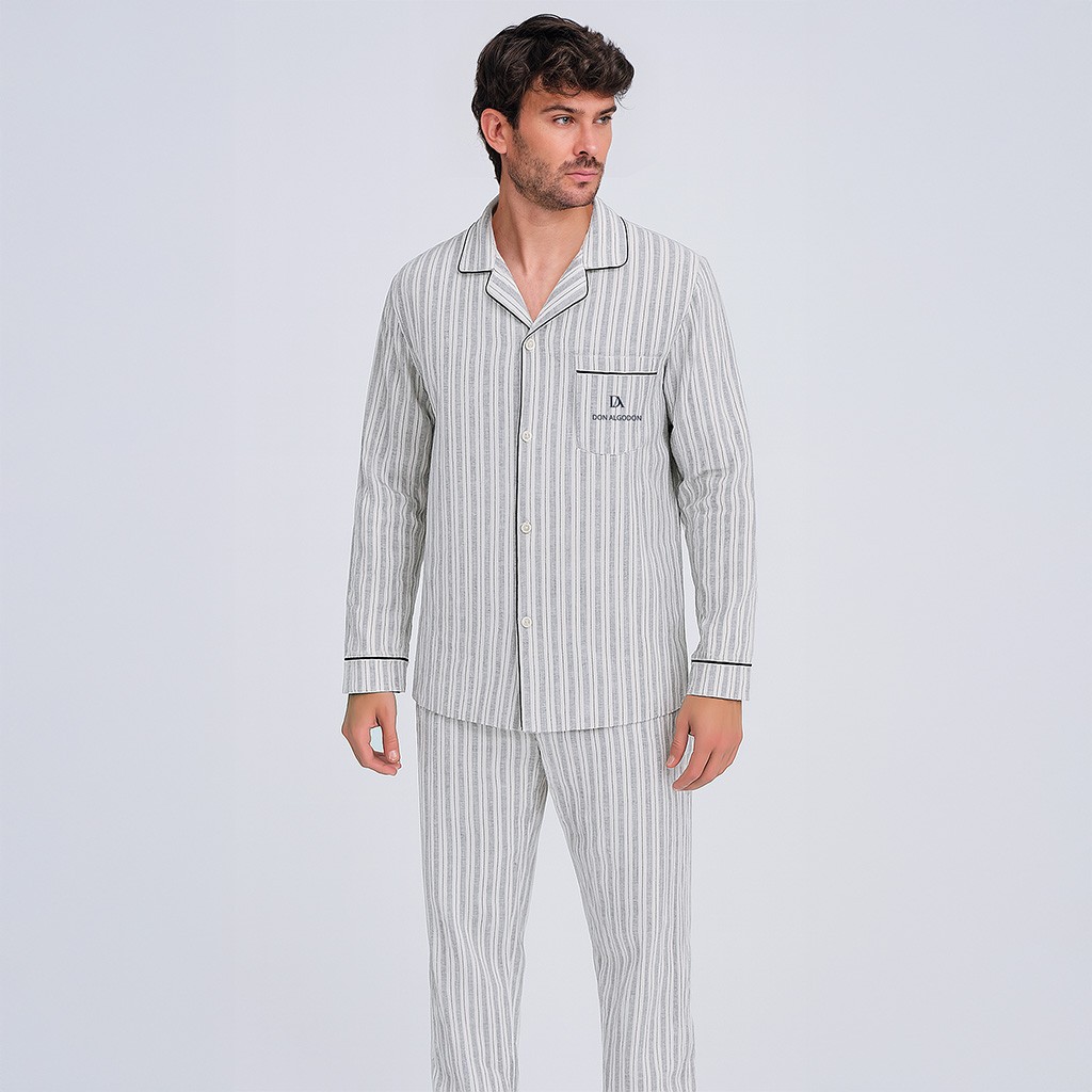 PIJAMA HOMBRE TELA RAYAS