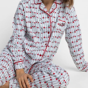 Pijama camisero mujer manga larga Snoopy