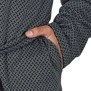 Bata larga hombre cruzada con cintur&oacute;n