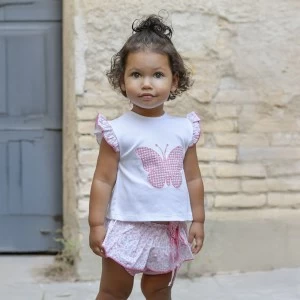 Conjunto bebe camiseta sin manga, braga cubrepa&ntilde;al