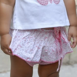 Conjunto bebe camiseta sin manga, braga cubrepa&ntilde;al