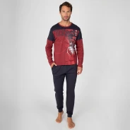 Pijama manga larga hombre algod&oacute;n
