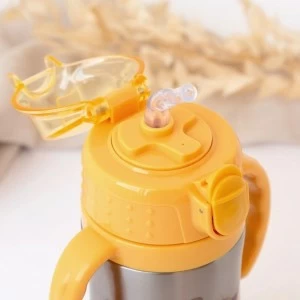 Taza termo acero con asas colecci&oacute;n tigre mostaza