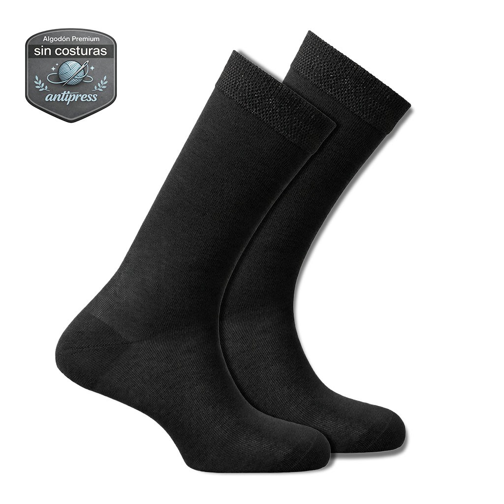 Calcet&iacute;n hombre liso pu&ntilde;o pique intripess pack 3